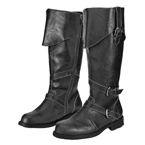 Bottines médiévales pour homme - Longueur mollet - Bottes de