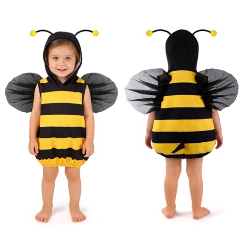 Beipegin Deguisement Animaux Enfant Body Barboteuse Abeille 