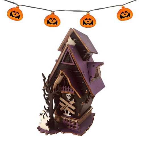 Maisons De Village Halloween Pièce maîtresse de bibliothèque
