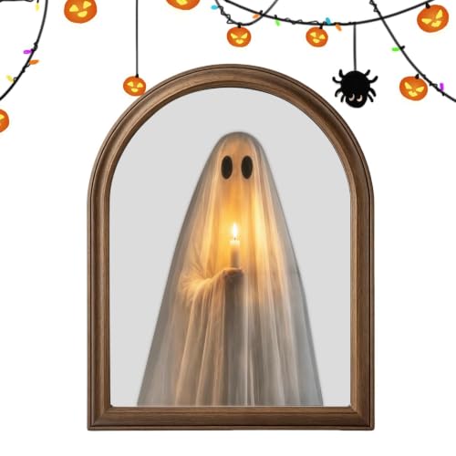 Miroir Fantôme LED Effrayant, Décor Intérieur Gothique Vinta