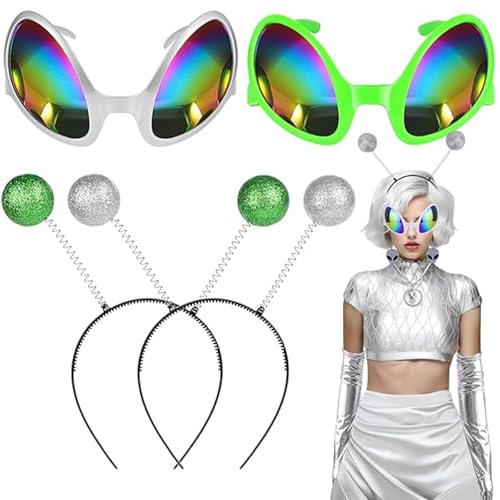4 Bandeaux Lunettes Alien Fantaisie
