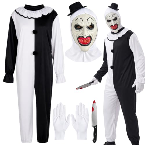 HIULLEN Costume Clown Tueur, Halloween Costume Terrifier, Ar