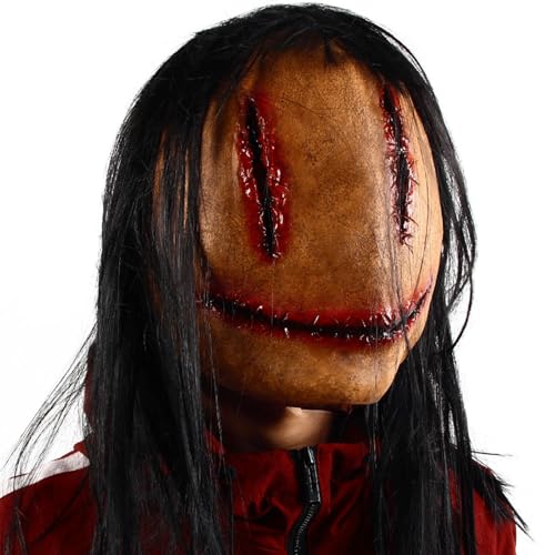 KQLHLHDYZ Masque dHalloween Effrayant avec Cheveux pour Adul