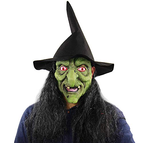 TCNGKIJIUK Masque de Sorcière dHalloween Adultes Masque de S