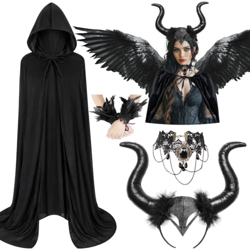 iZoeL Deguisement Maleficent Diable, Deguisement Halloween C