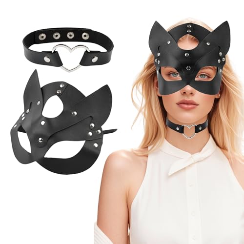 Maggasacca Ensemble Masque Chat Femme avec Tour de Cou, Masq