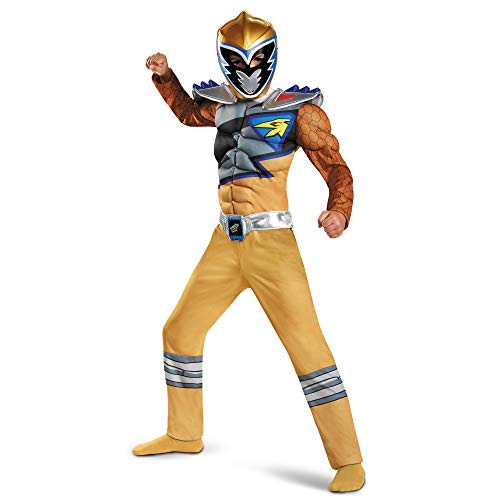 Disguise Gold Ranger Dino Charge Classic Muscle Costume, Med