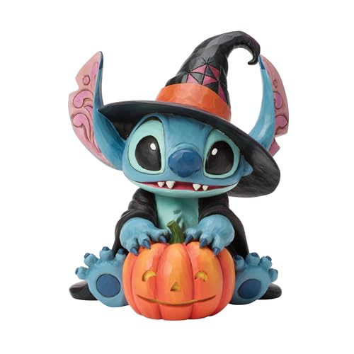 Disney Traditions Figurine Stitch Sorcière avec Citrouille