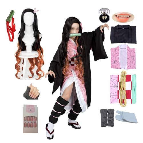 kelihood Costume de cosplay danime japonais : Nezuko Kamado,