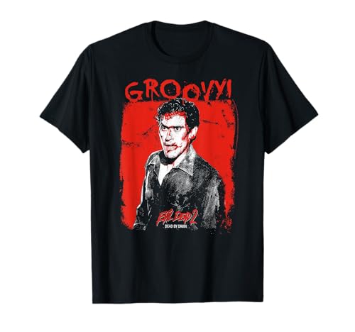 Evil Dead 2 Ash Williams Bloody Groovy Horror Comedy T-Shirt