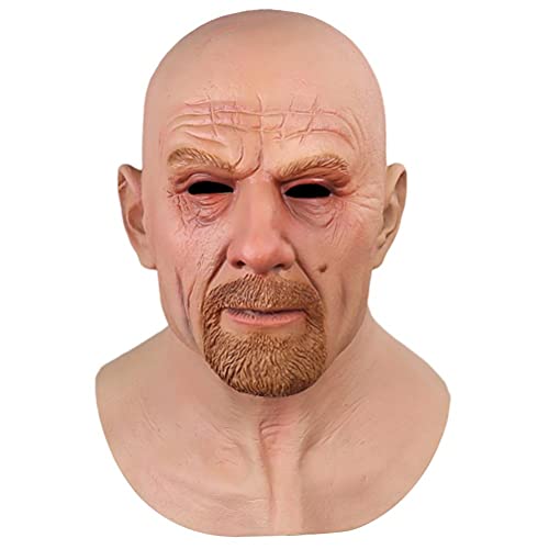 WBTY Masque de Vieil Homme Réaliste en Latex pour Halloween,