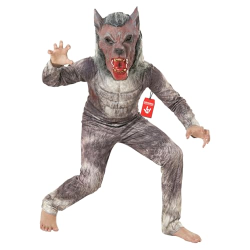 Morph Déguisement Loup-Garou Enfant, Costume Halloween Garou