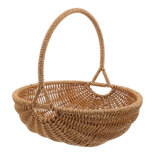 Panier à Œufs en Rotin Plastique avec Poignée, Décoratif Hal