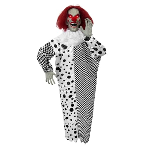 Clown animatronique, décoration dhalloween de 47 Pouces avec