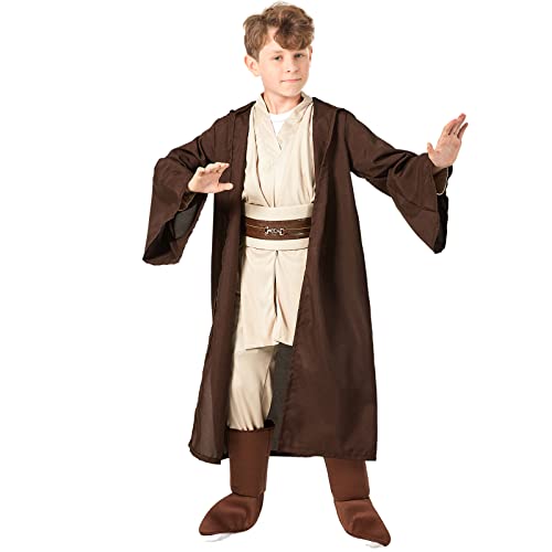 Costume de Jedi Obi Wan Kenobi, pour enfant, avec capuche, r