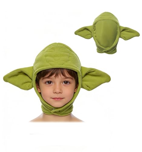 Seaehey Chapeau avec Oreilles Cosplay Chapeau Bonnet Vert Mi