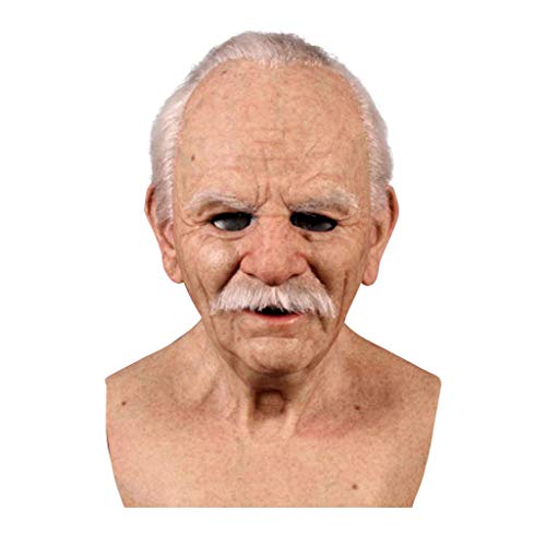 Yestree Vieux Homme Réaliste Latex Effrayant Vieil Homme Mas