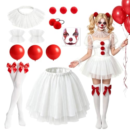 Tobriavor Deguisement Clown Femme Deguisement Halloween Carn