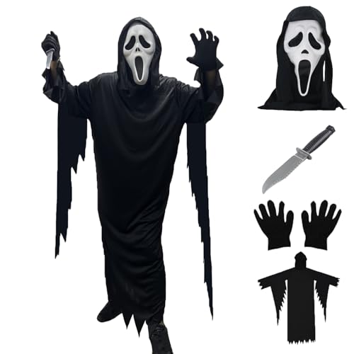 Aicerous® Halloween Scream Costume, Ghost Face Costume, Dégu