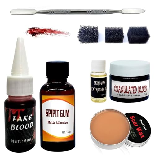 Halloween Make UP Set SFX Zombie Vampire Clown Maquillage, J