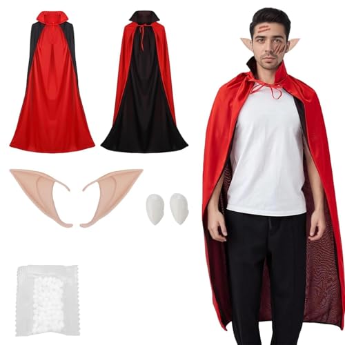 6 Pièces Costume de Vampire dhalloween pour Adultes, Costume