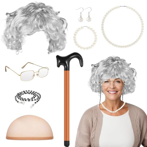 7PCS Kit De Deguisement Grand Mere, Ensemble De Cosplay De G