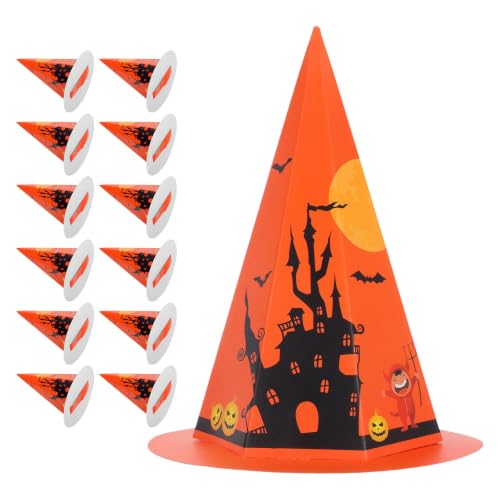 50 Pièces Boîte à Bonbons Chapeau Sorcière Cartoon en Papier
