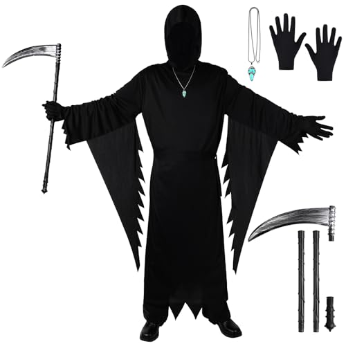 BSBUY Costume Ghostface Déguisement Scream pour Adultes, Cos