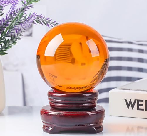 VEKETE Ambre Asiatique Rare Quartz Naturel Boule De Cristal 