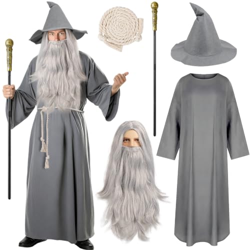 iZoeL Costume Sorciere Homme Deguisement Halloween Adulte Ch