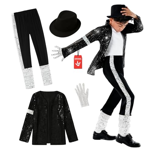 Morph Déguisement Chanteur Enfant, Costume Pop Star Disco An