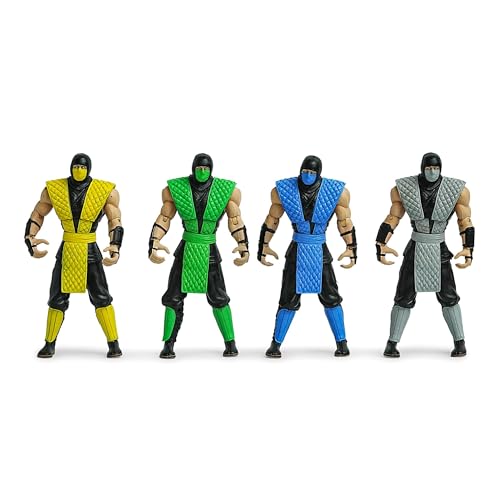 Mortal Kombat Retro 6 inch Action Figure 4Pack Scorpion, Rep