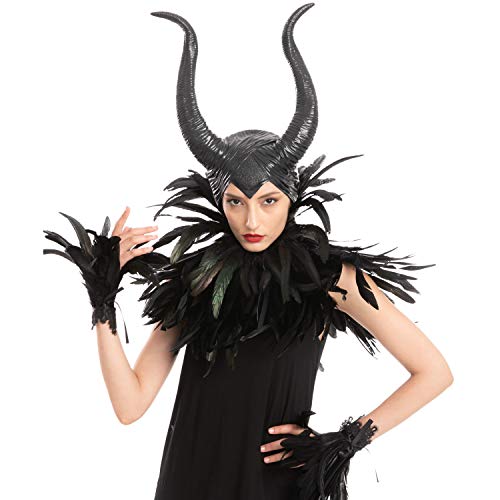 Spooktacular Creations Bandeau noir à cornes maléfiques, ave