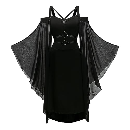 YRTBGD Robe Medievale Femme Gothique Médiévale Costume Femme