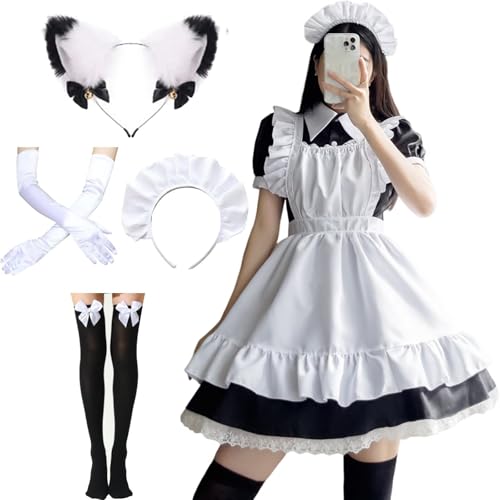 Hamanasu Costume de cosplay danime Maid pour fille - Costume