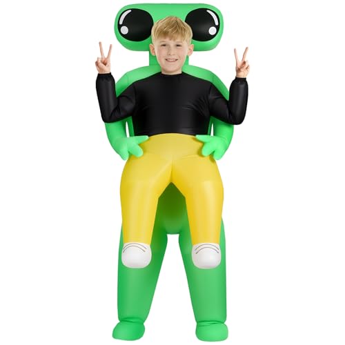 Costume Alien Gonflable Enfant Vert