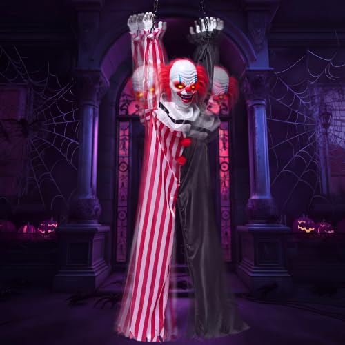 JOYIN Décoration animatronique de Clown à Suspendre dhallowe