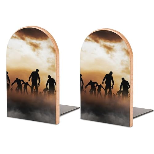 Une paire de serre-livres pour étagères, zombies morts qui m