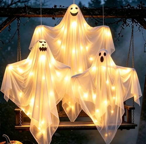 KUKUTrue® Halloween Decoration Fantôme Lot de 3