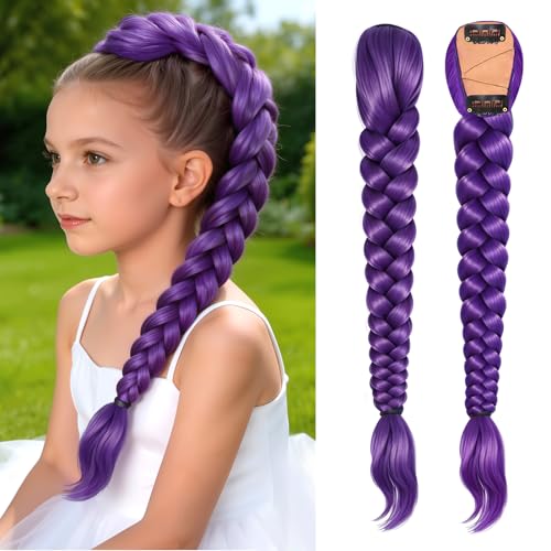 2 Pièce Perruque Violette Enfant, 26 Perruque Femme Enfant T