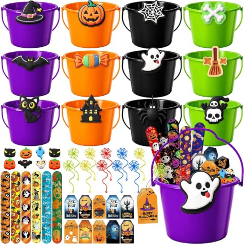 FZR Legend Lot de 12 seaux à dragées pour fête d'Halloween pour enfants