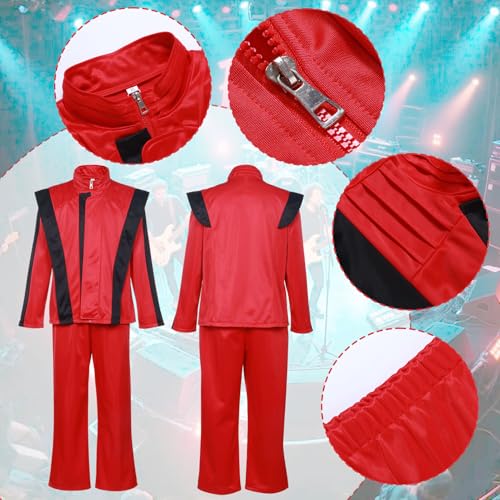 Harsever Costume 80s Pop Star Homme (Rouge, M)
