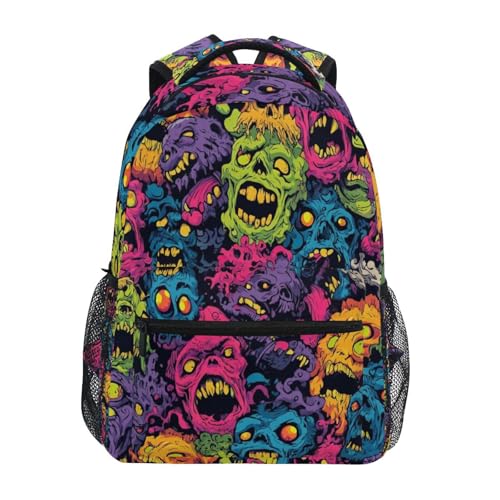 Sac À Dos Colorful Zombies Themed Cartable Homme Et Femmeboo