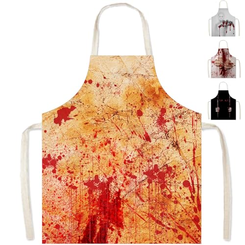 MOMAHUA Tablier Adulte Halloween Sanglant, 65x75cm avec Moti