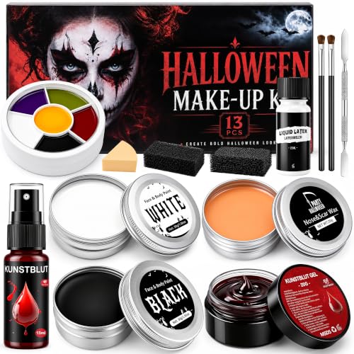 Maquillage Halloween pour Visage, SFX Faux Sang Makeup Profe