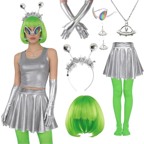 Orizizhic Costume de perruque extraterrestre 8