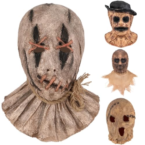 Masque Horreur En Toile de Jute, Cagoule Halloween Epouvanta