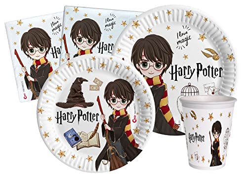 Kit Vaisselle de Fête Harry Potter pour 24 personnes (112 pc