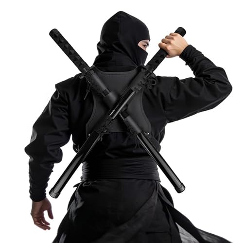 Udekit Ensemble de Sabres Ninja en Bois avec étui Dorsal - É