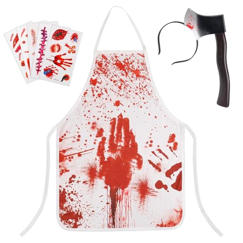 YUNHENTONG Boucher Costume Halloween, Tablier Boucher Serre 